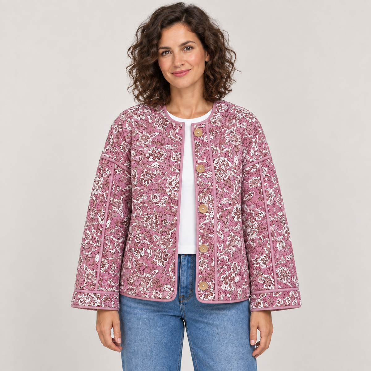 Nicole — Pink Cascade — front view