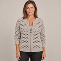 Desiree Premium Knitted Cardigan — Khaki — front view