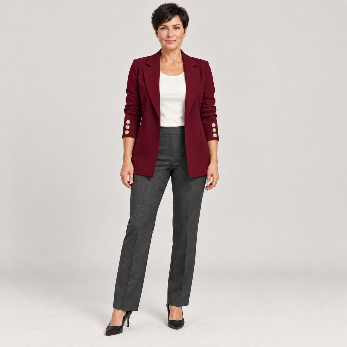 Emma — Burgundy — front view