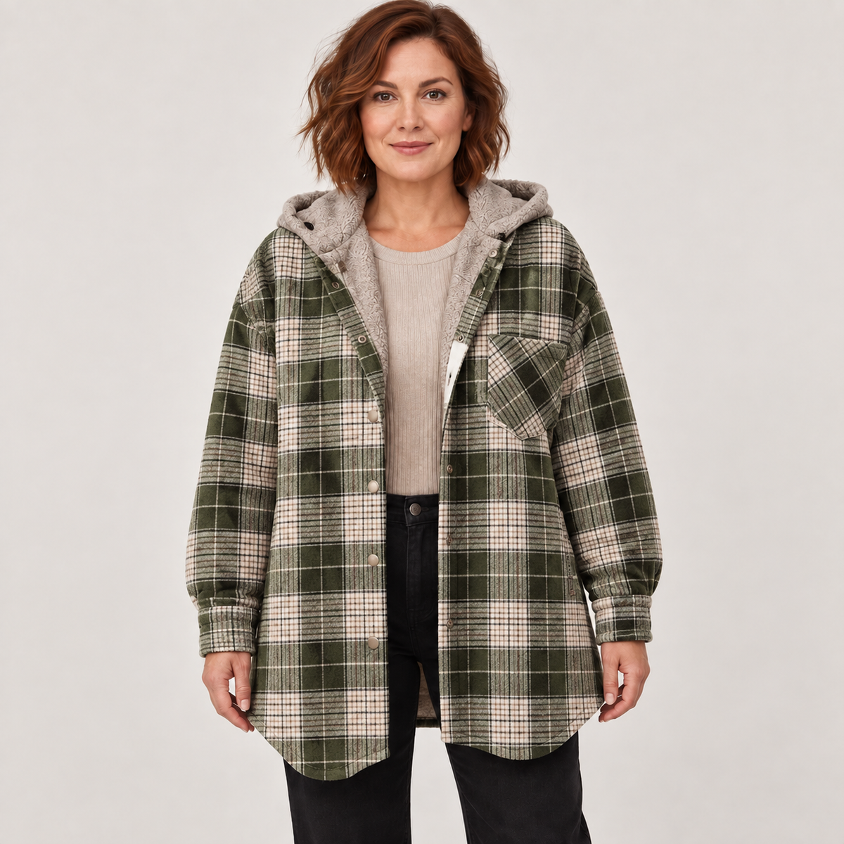 Tallulah — Olive Green — front view