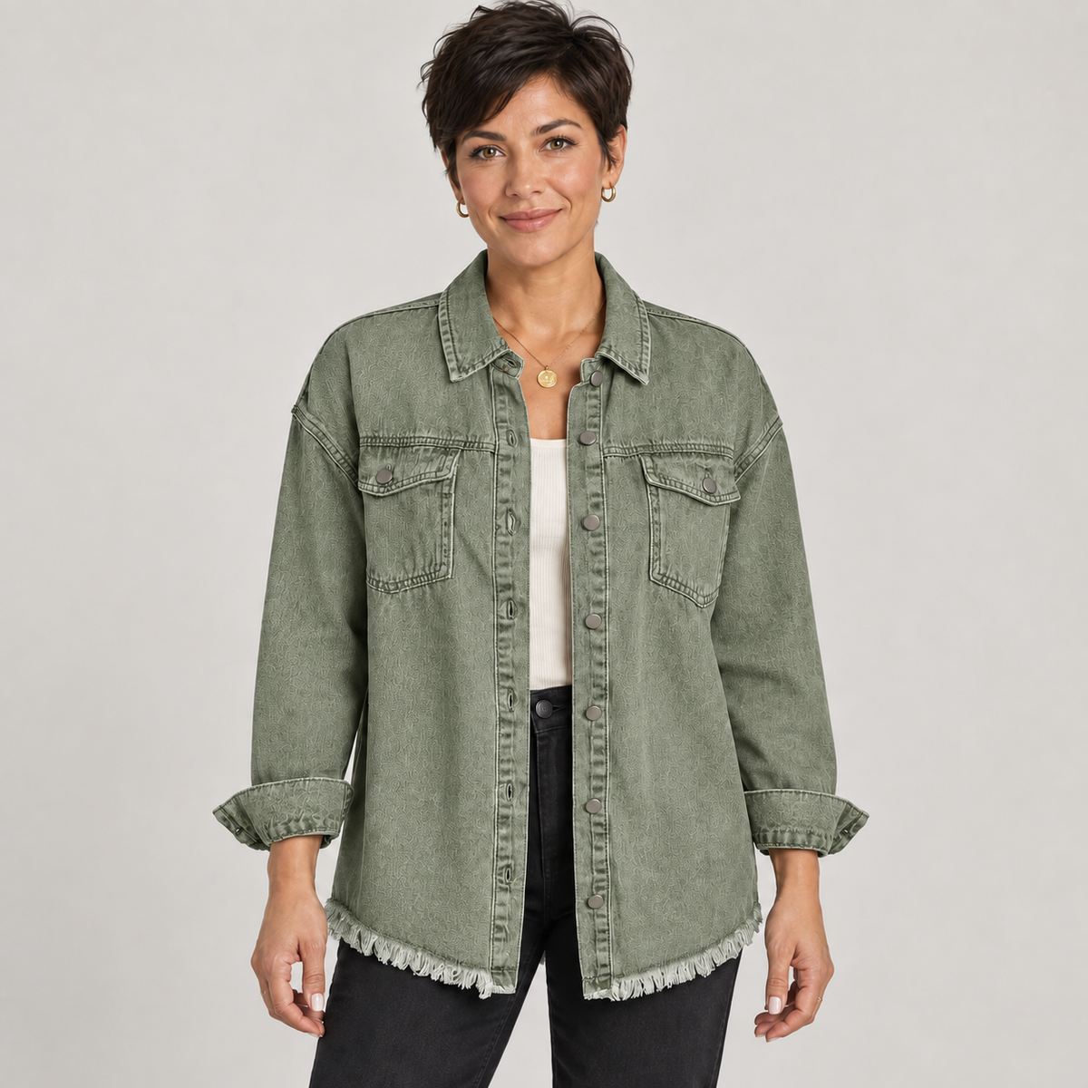 Roxane — Olive Green — front view
