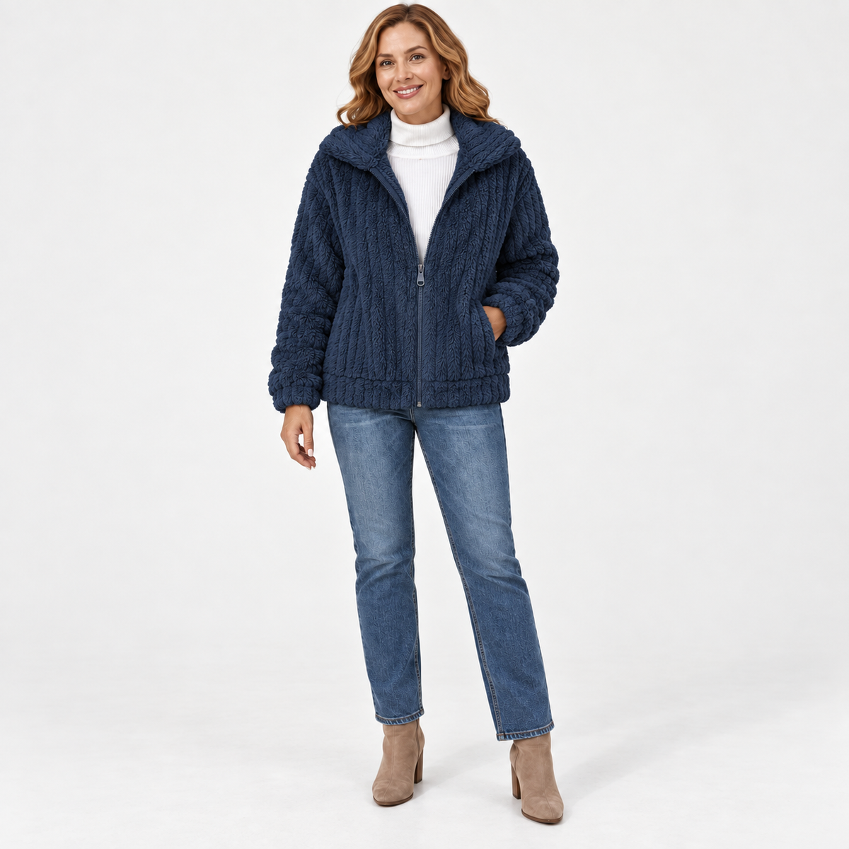 Genevieve — Navy Blue — front view