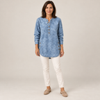 Angela — Denim Blue — front view