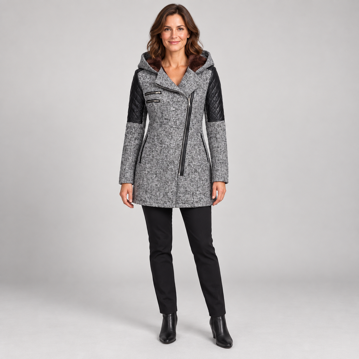 Rosemary — Light Grey (with Velvet Hood) — photo 1