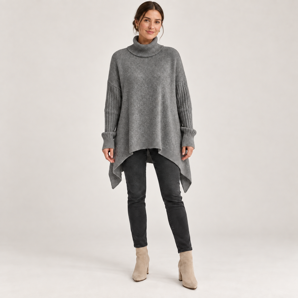Brigitte — Stone Grey — front view