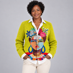 Oil Painting Freda Portrait Art Printed — Multicolour — front view