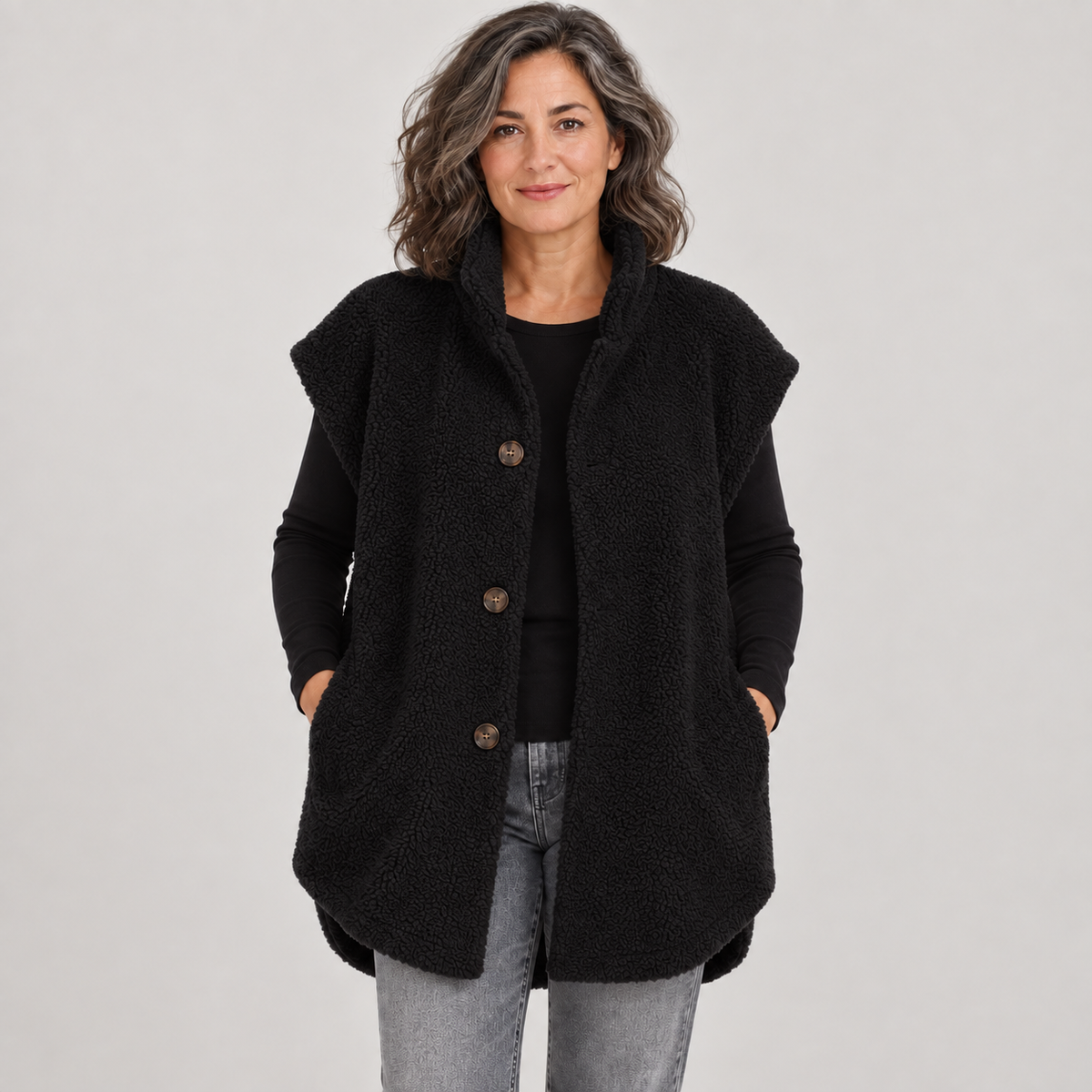 Ranjana — Black — front view