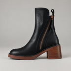 Grazia Ankle Boots — Black — side view