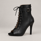 Raina Boots — Black — side view