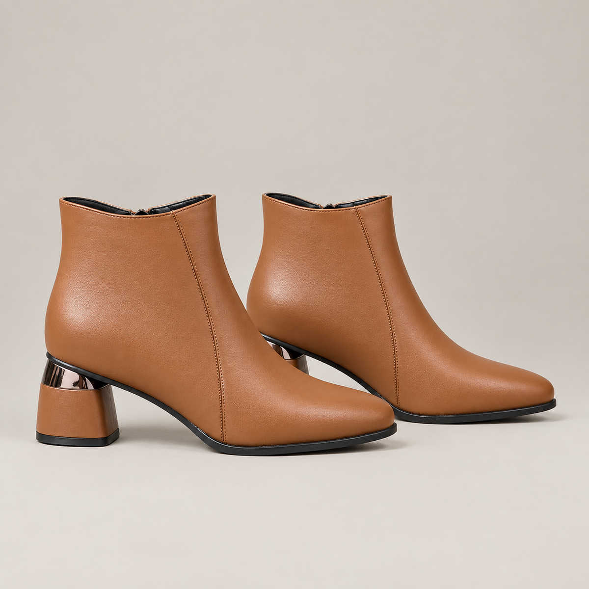 Nyla Boots — Brown — side view