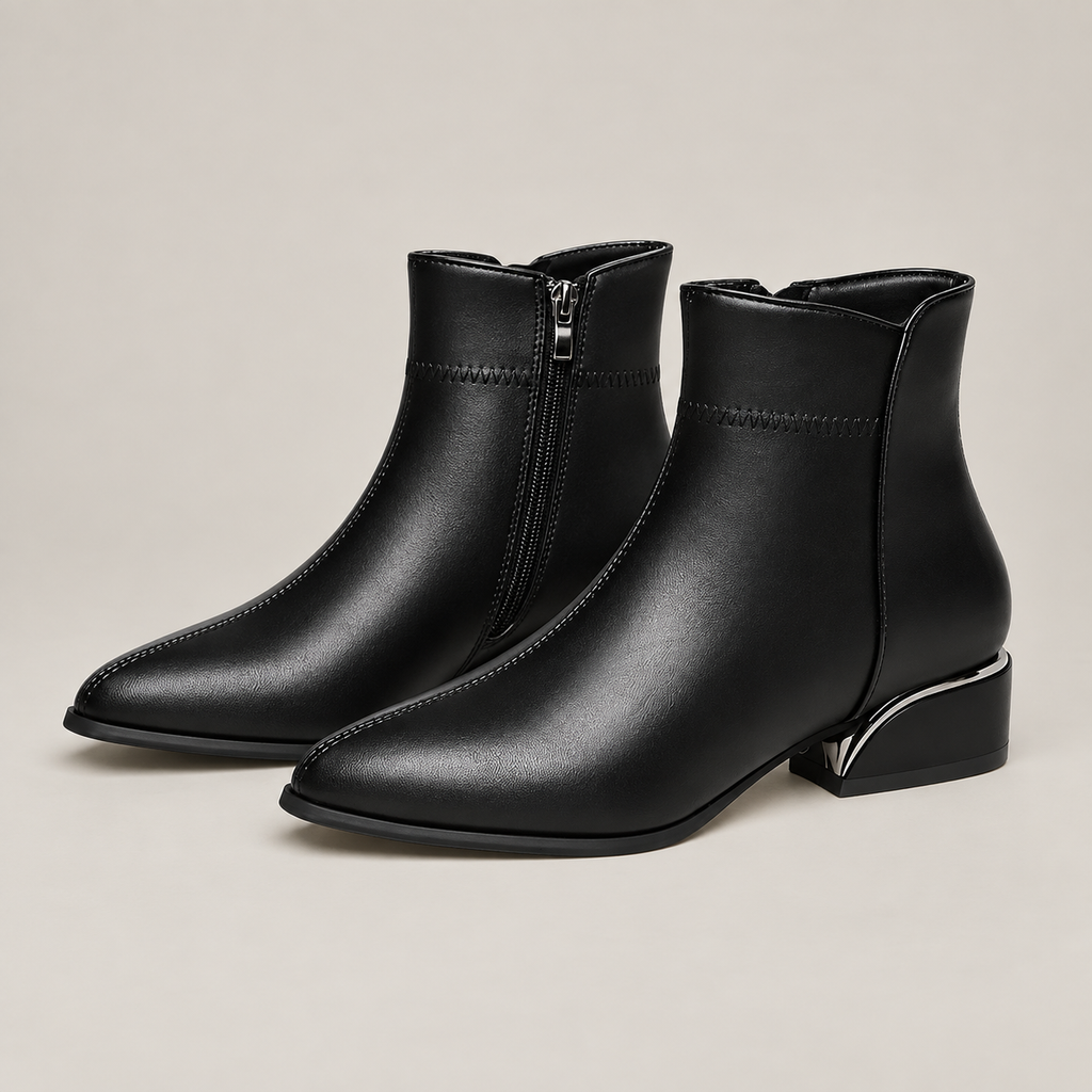 Zoe Ankle Boots — Black — side view