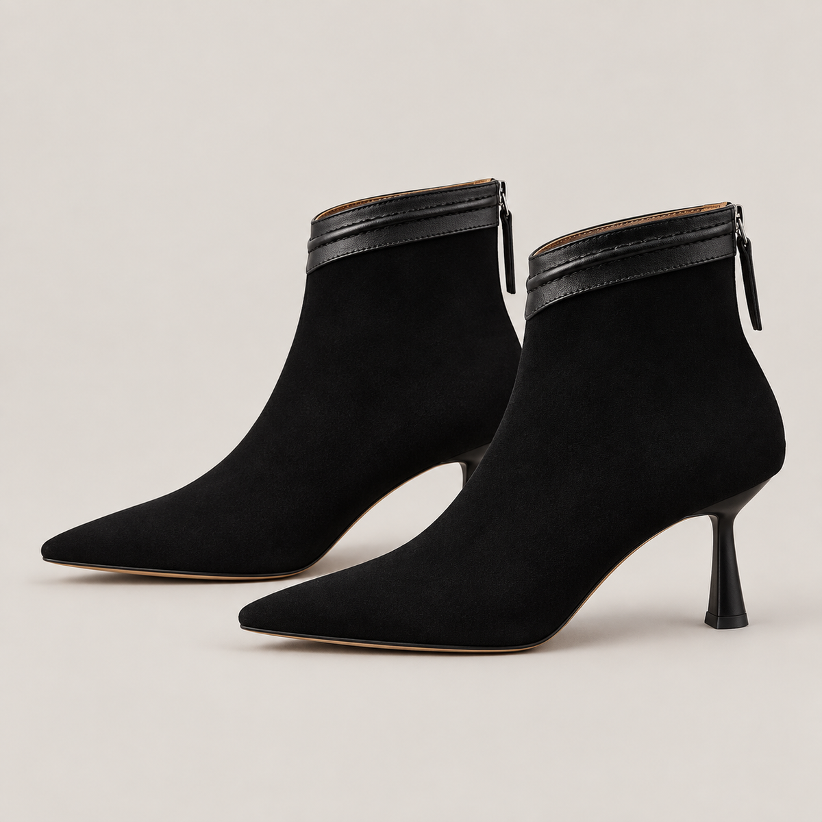 Laura Ankle Boots — Black — side view