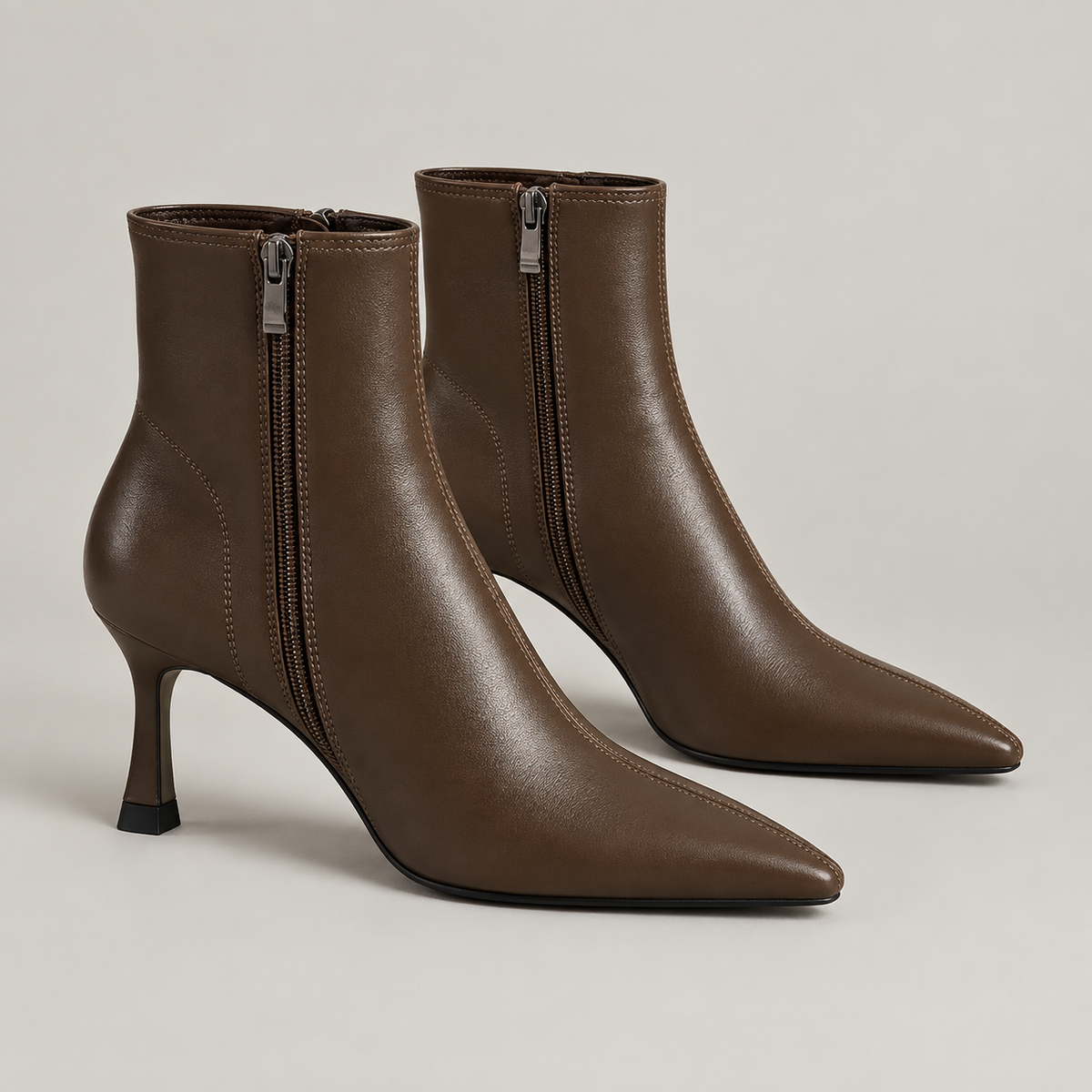 Mavy Ankle Boots — Brown — side view