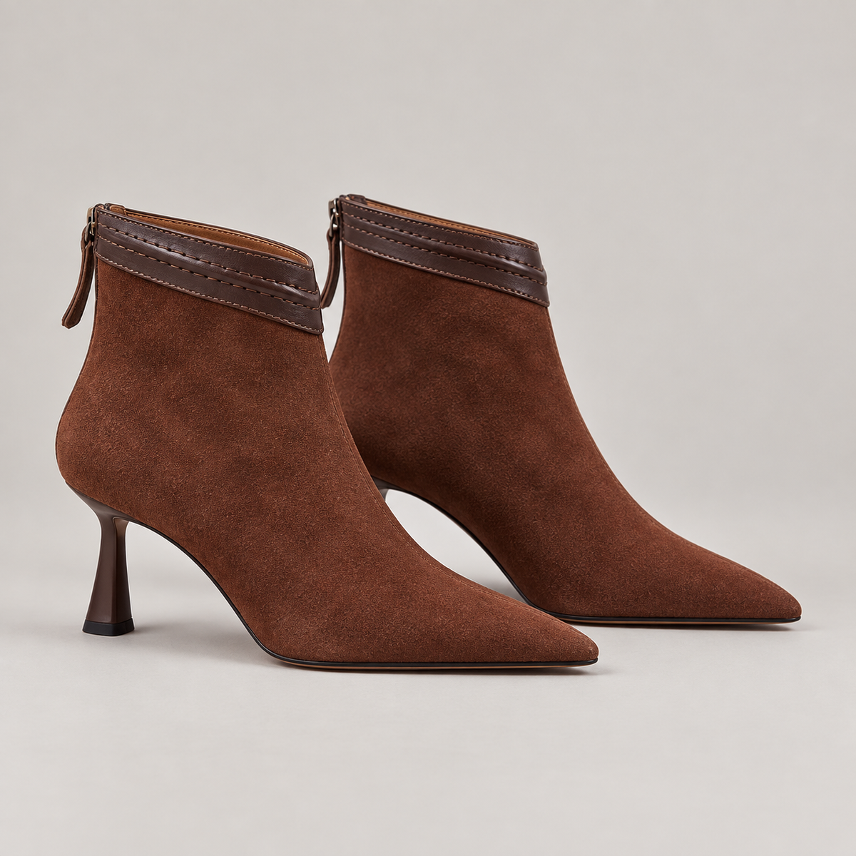 Laura Ankle Boots — Brown — side view