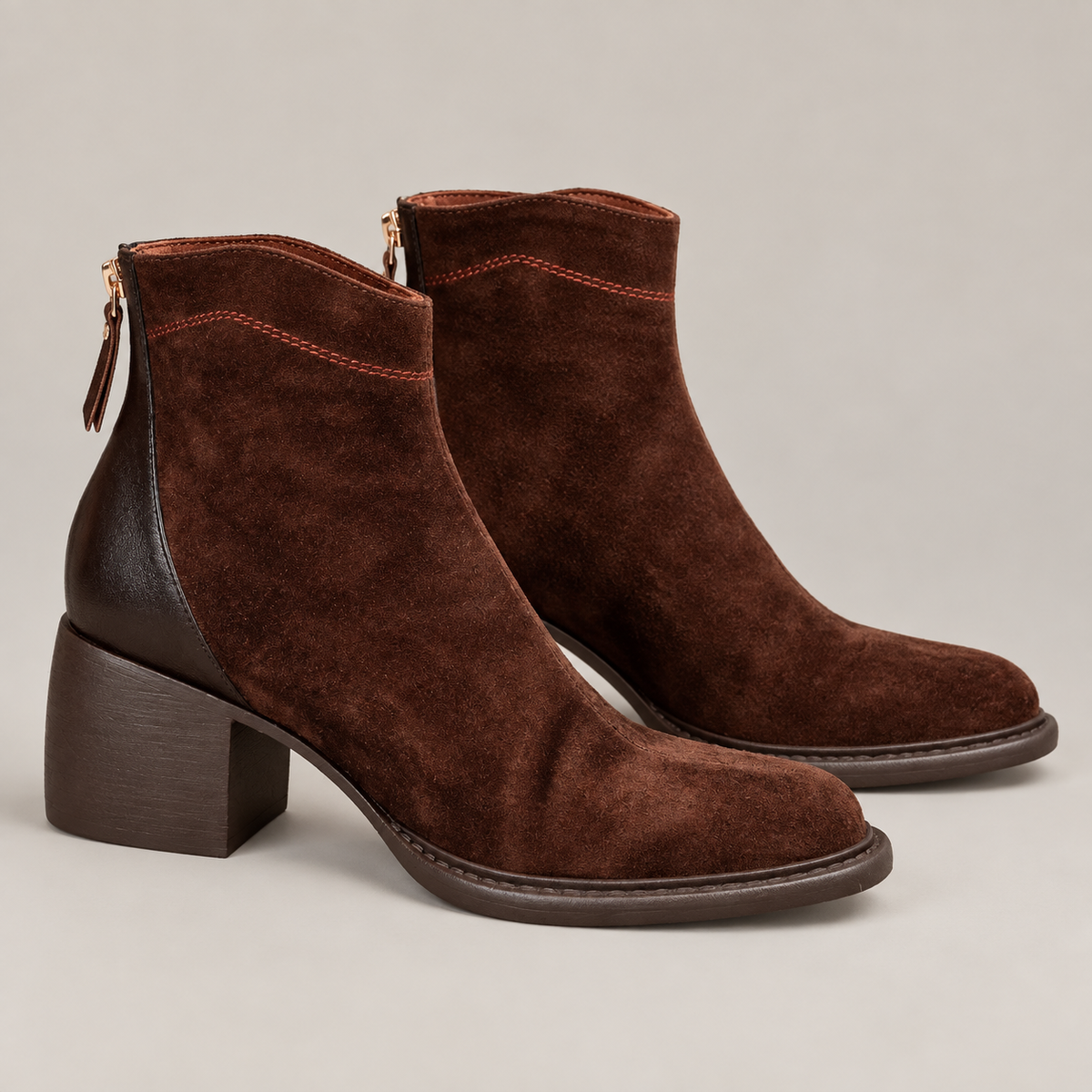 Belini Ankle Boots — Brown — side view