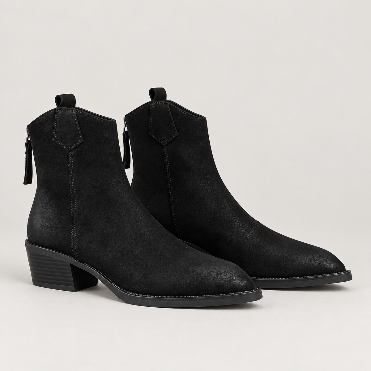 Marley Genuine Leather Boots — Black — side view