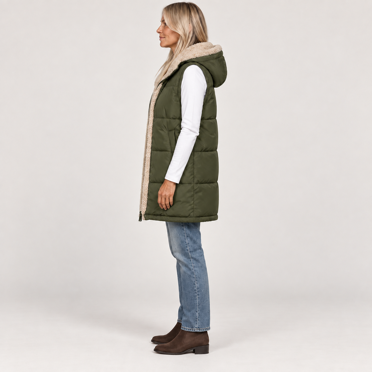Lucy — Army Green — side view