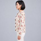 Pink Rose Florets Print — Multicolour — side view