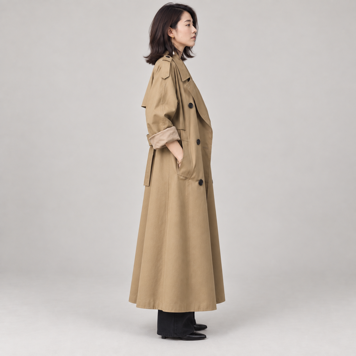 Mina — Khaki — side view