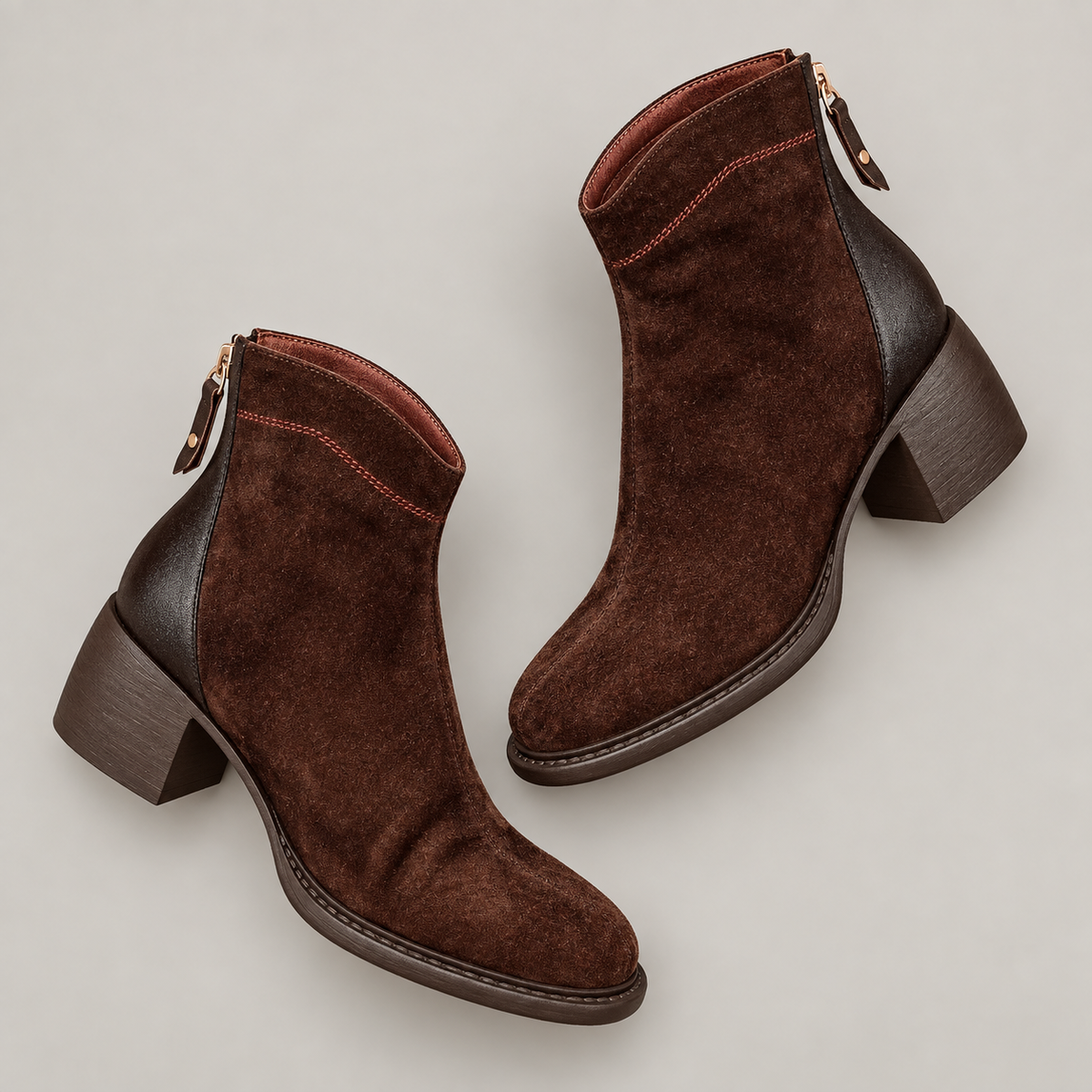 Belini Ankle Boots — Brown — top view