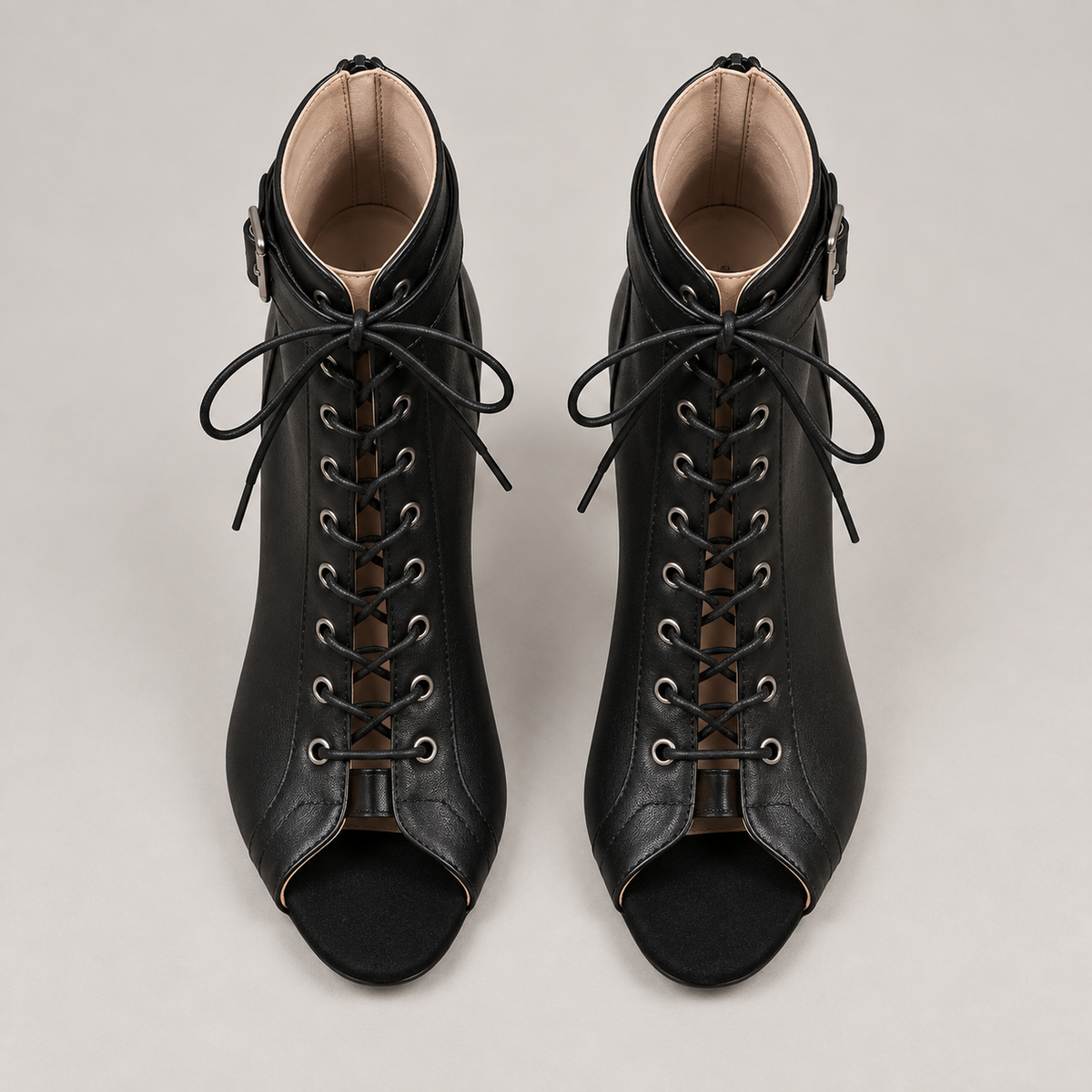 Raina Boots — Black — top view