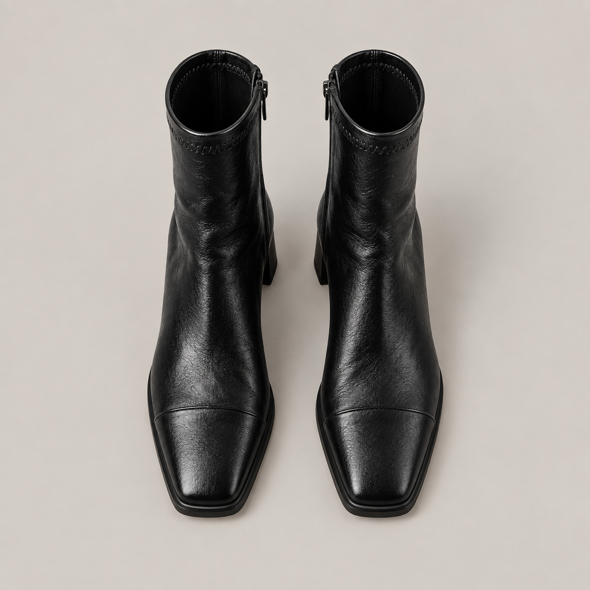 Refina Ankle Boots — Black — top view