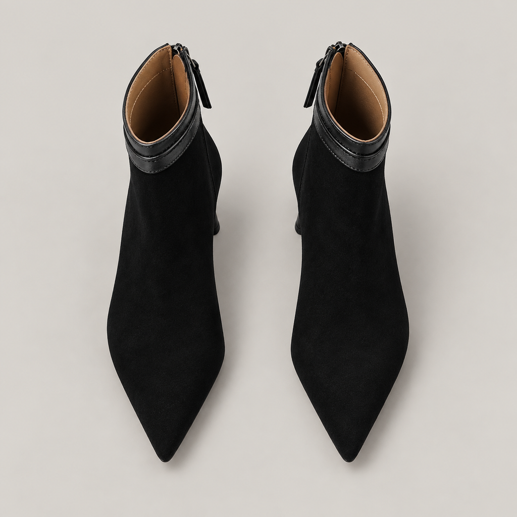 Laura Ankle Boots — Black — top view