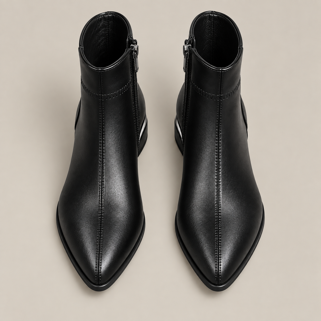 Zoe Ankle Boots — Black — top view