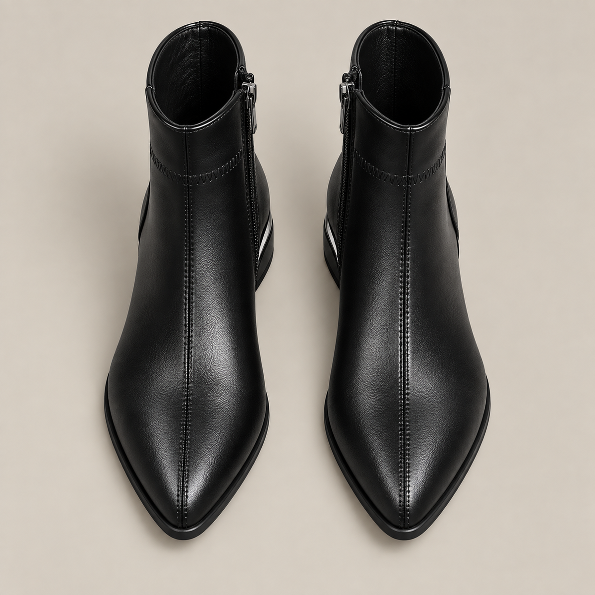 Zoe Ankle Boots — Black — top view