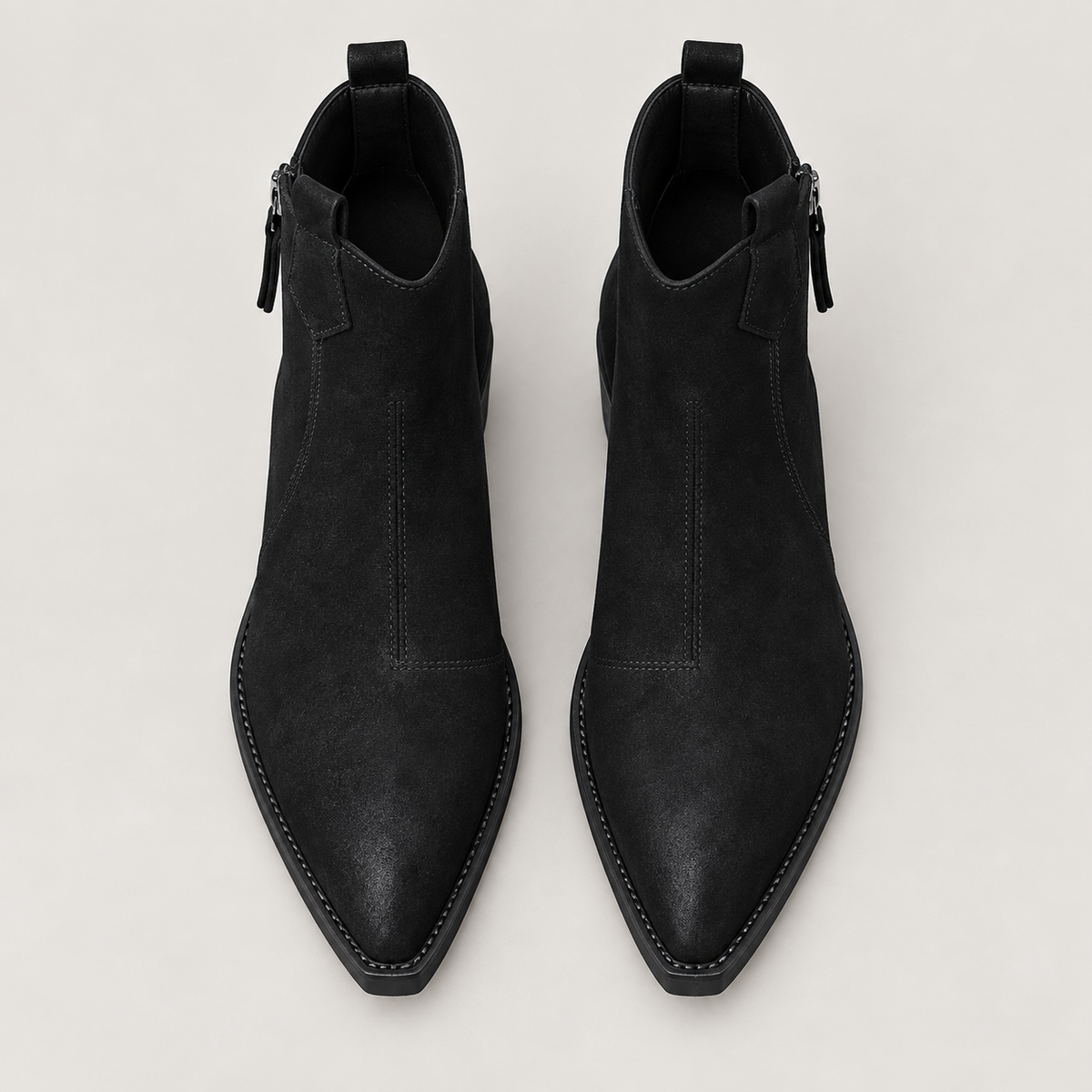 Marley Genuine Leather Boots — Black — top view