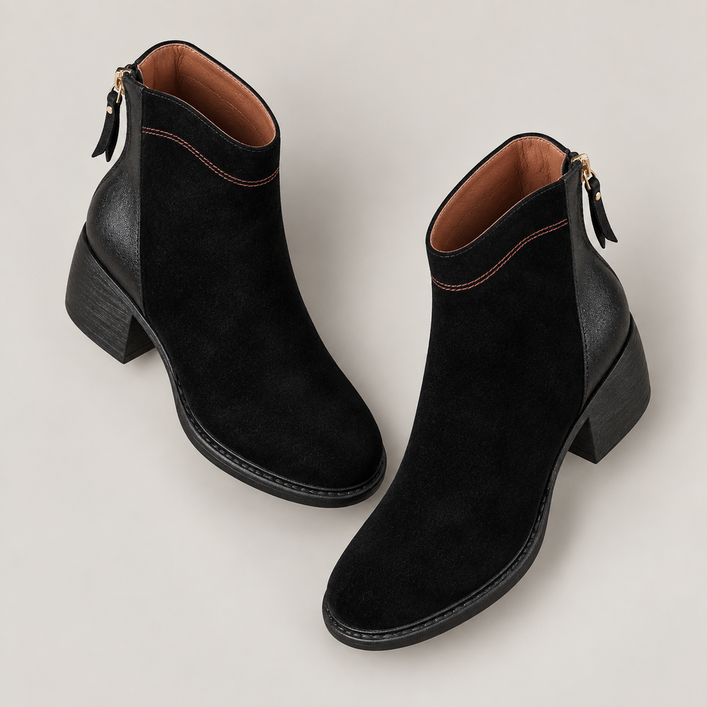 Belini Ankle Boots — Black — top view