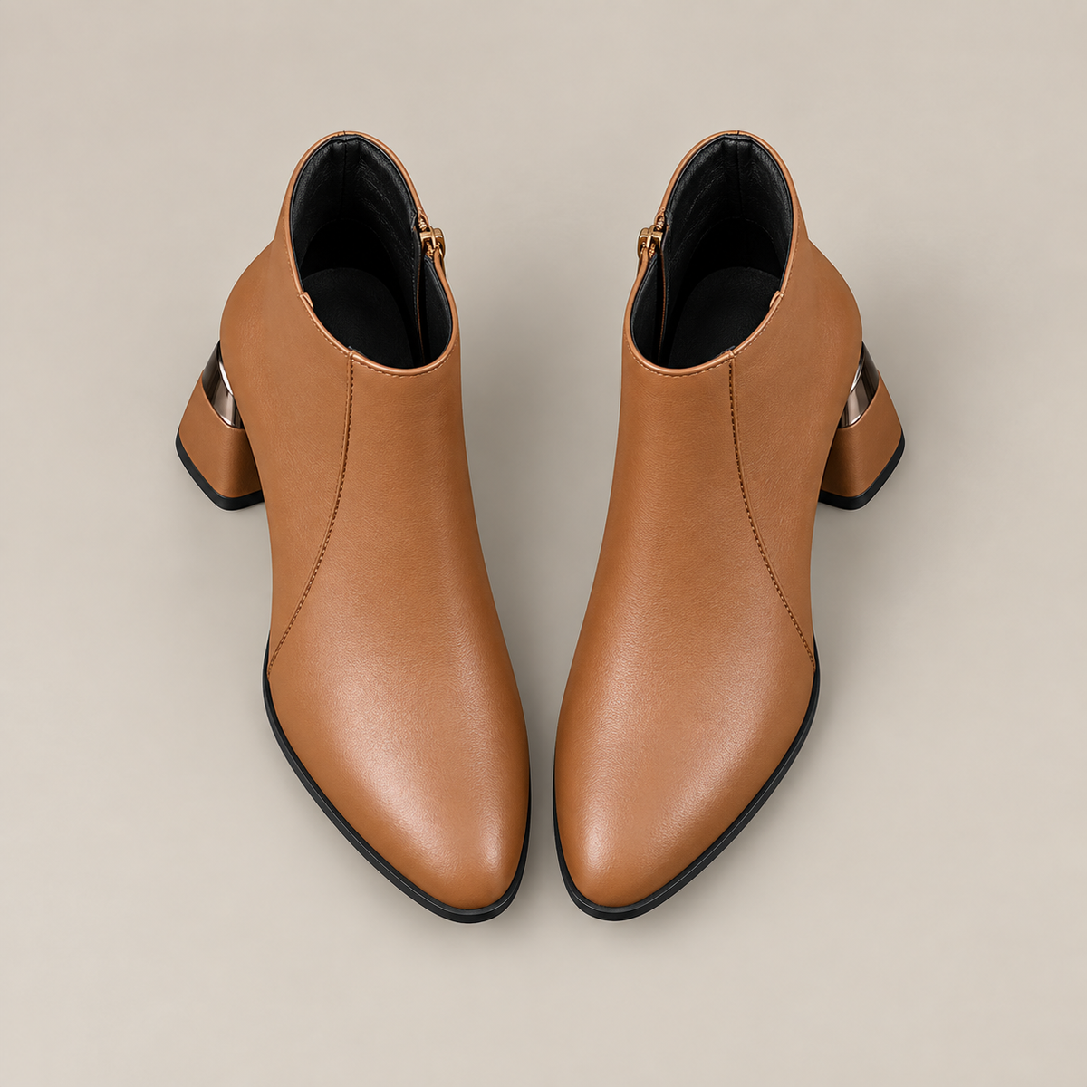 Nyla Boots — Brown — top view