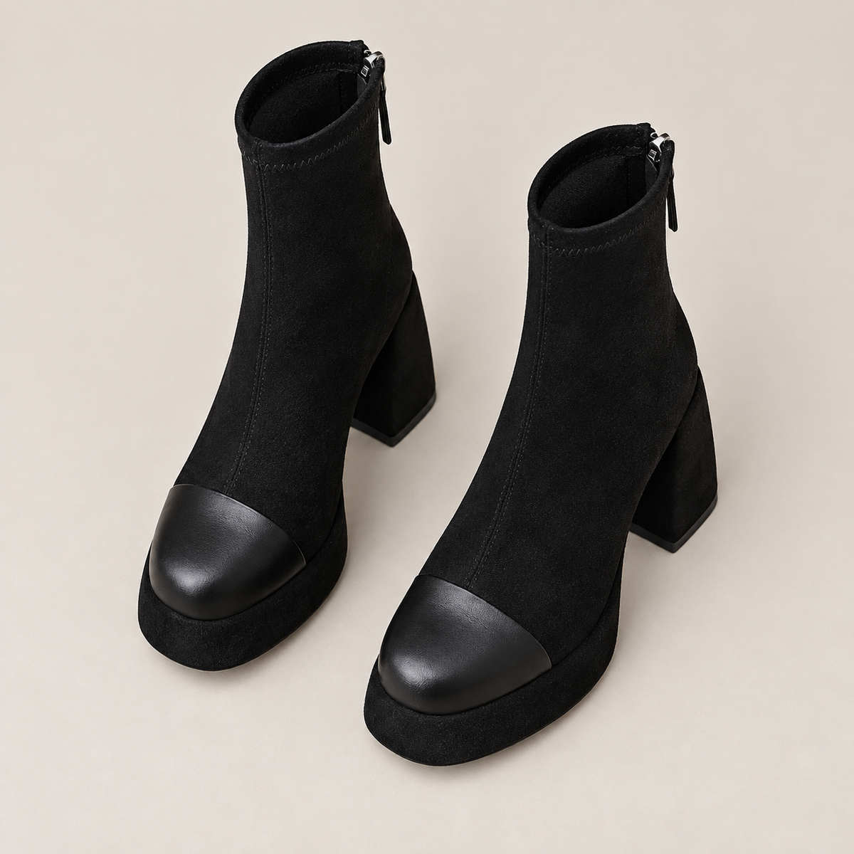 Vento Boots — Black — top view