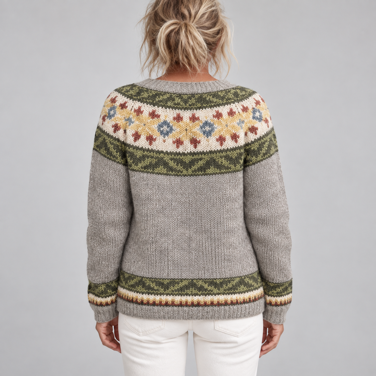 Thalynora — Gray/Green — back view
