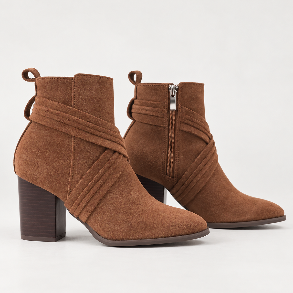 Jia Ankle Boots — Brown — opposite lateral