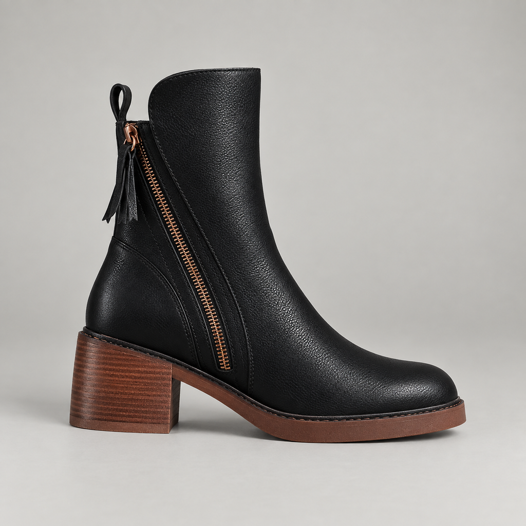 Grazia Ankle Boots — Black — opposite lateral