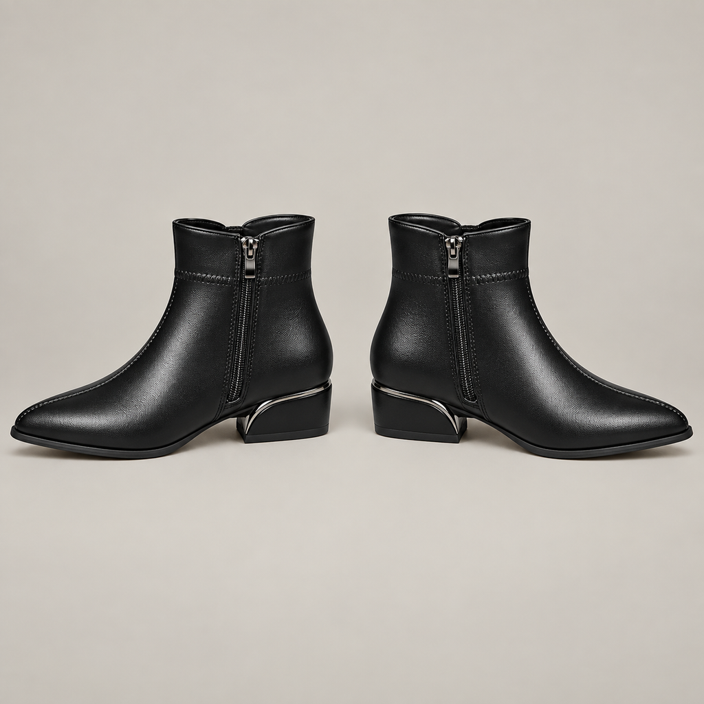 Zoe Ankle Boots — Black — opposite lateral
