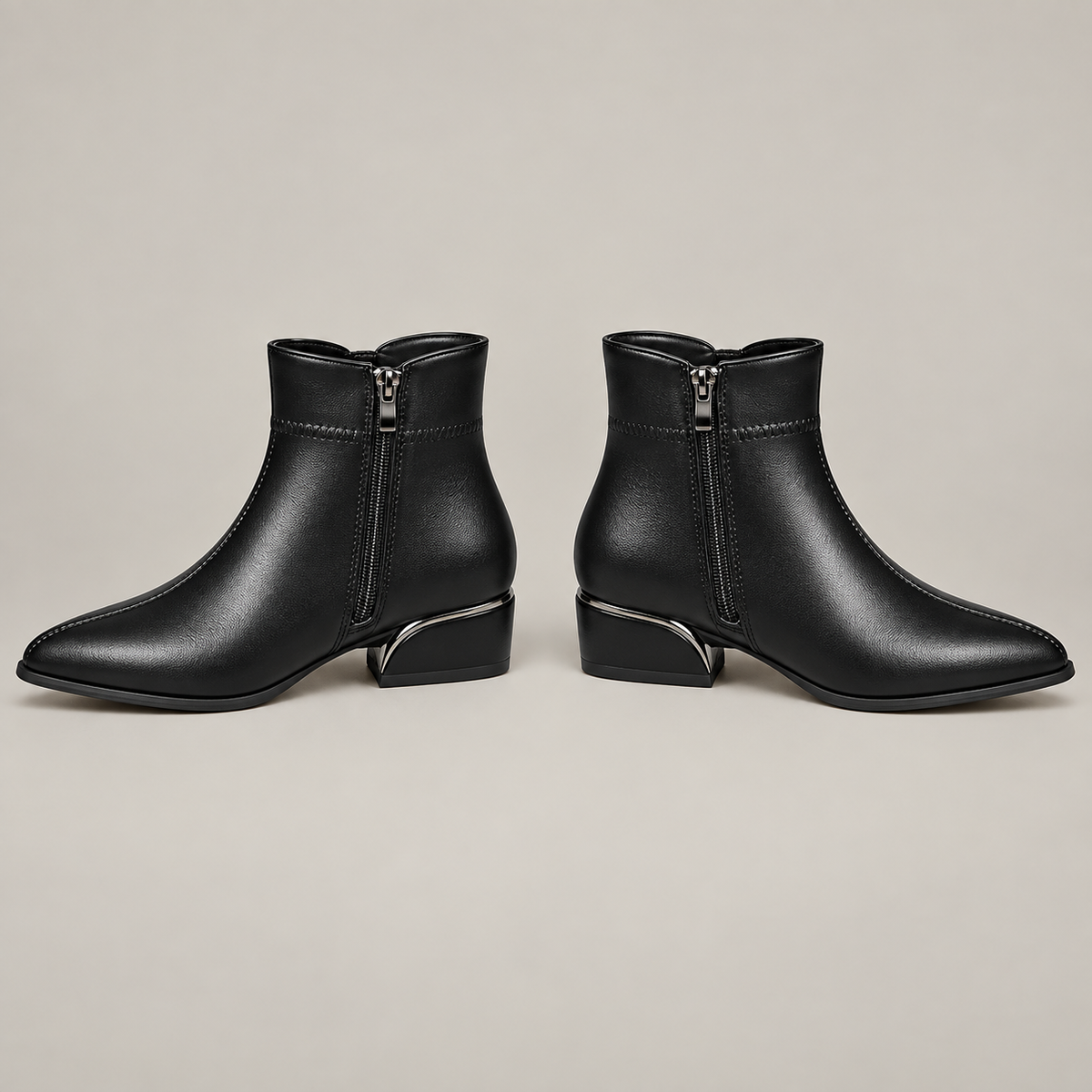 Zoe Ankle Boots — Black — opposite lateral