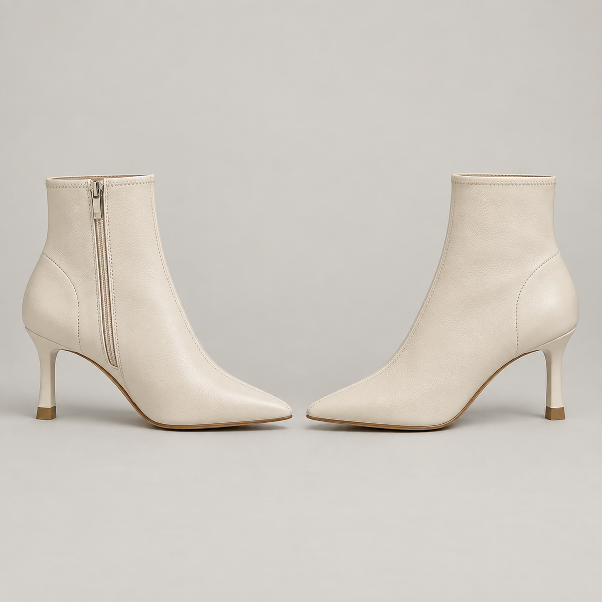 Mavy Ankle Boots — Beige — opposite lateral