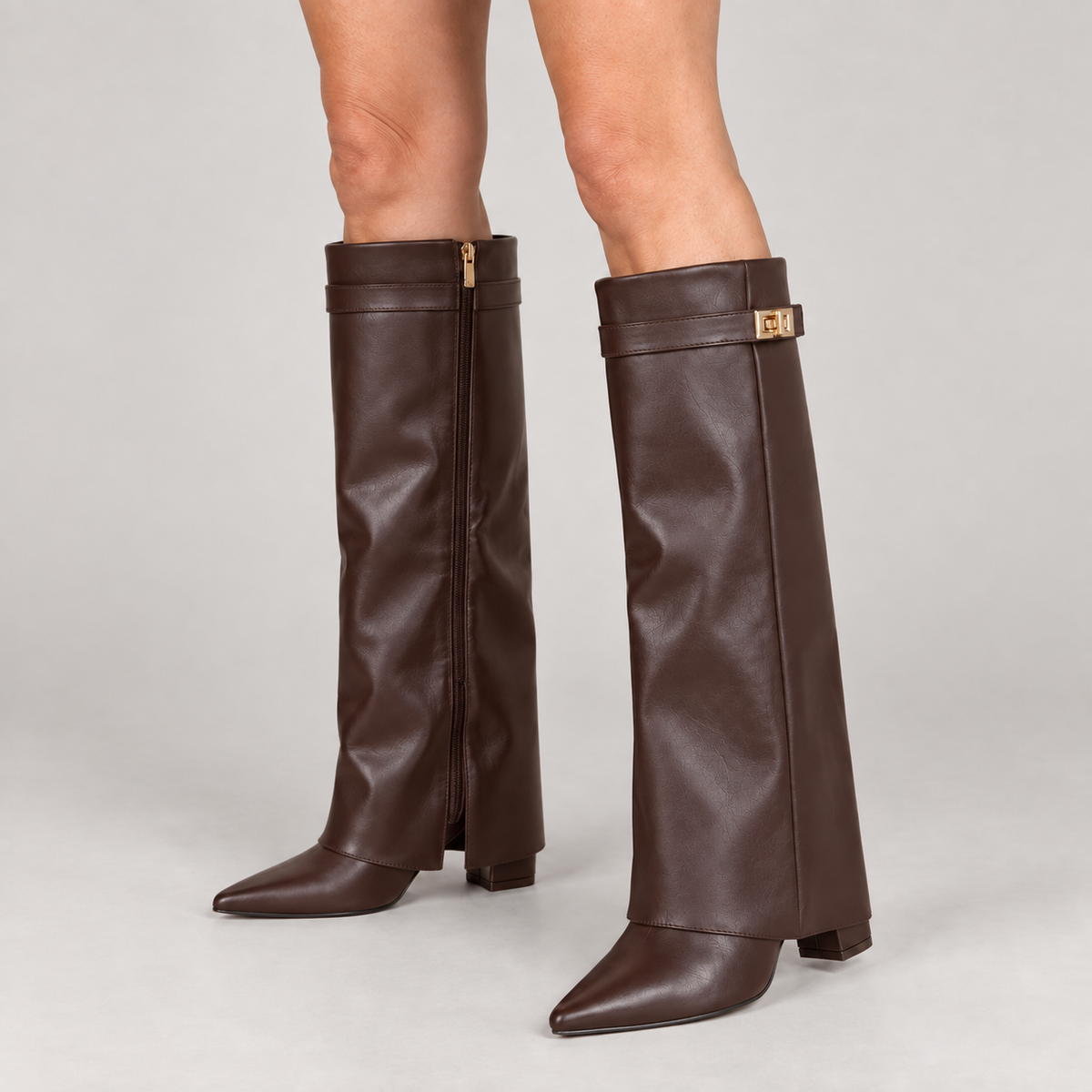 Luna — Brown — on model