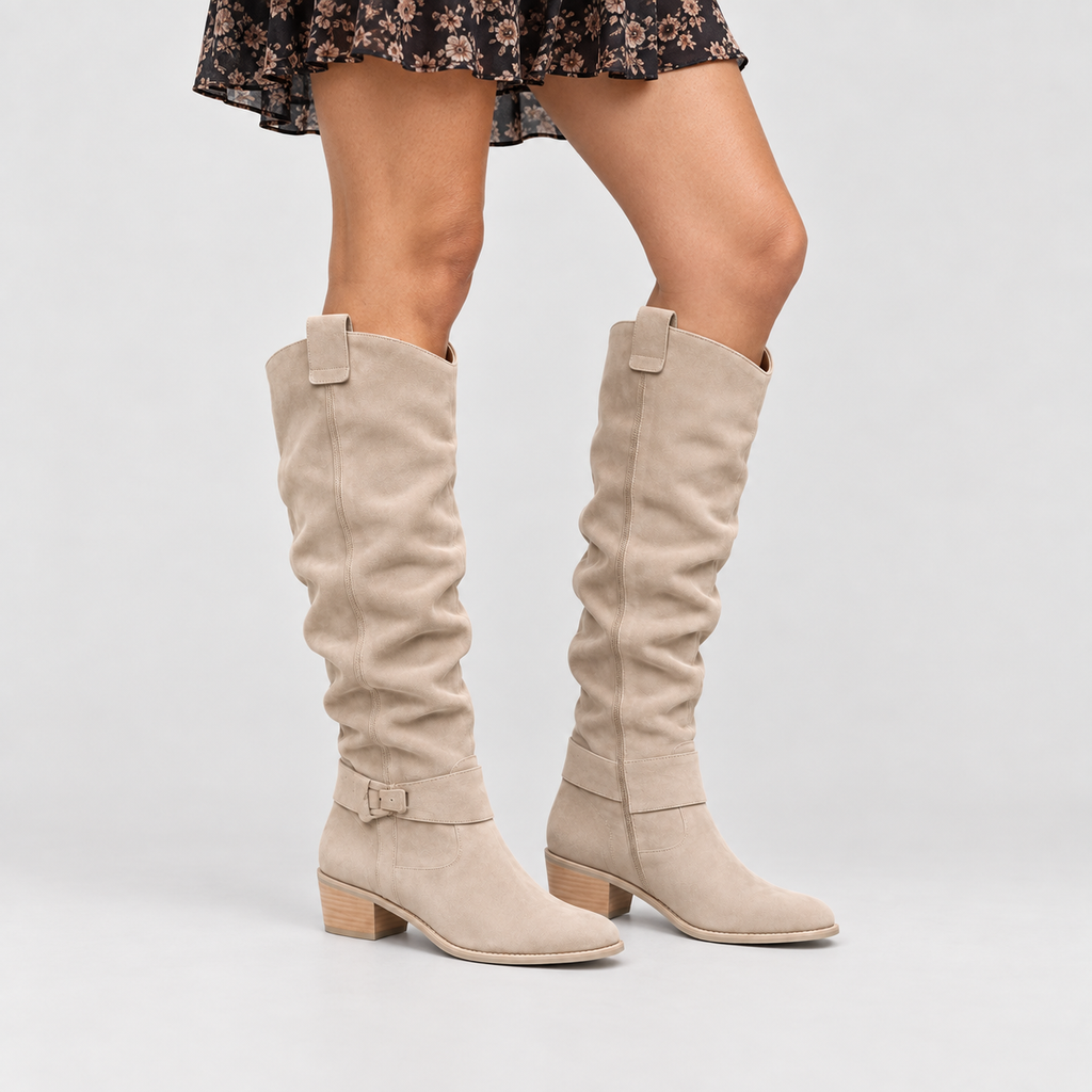 Nora — Beige — on model