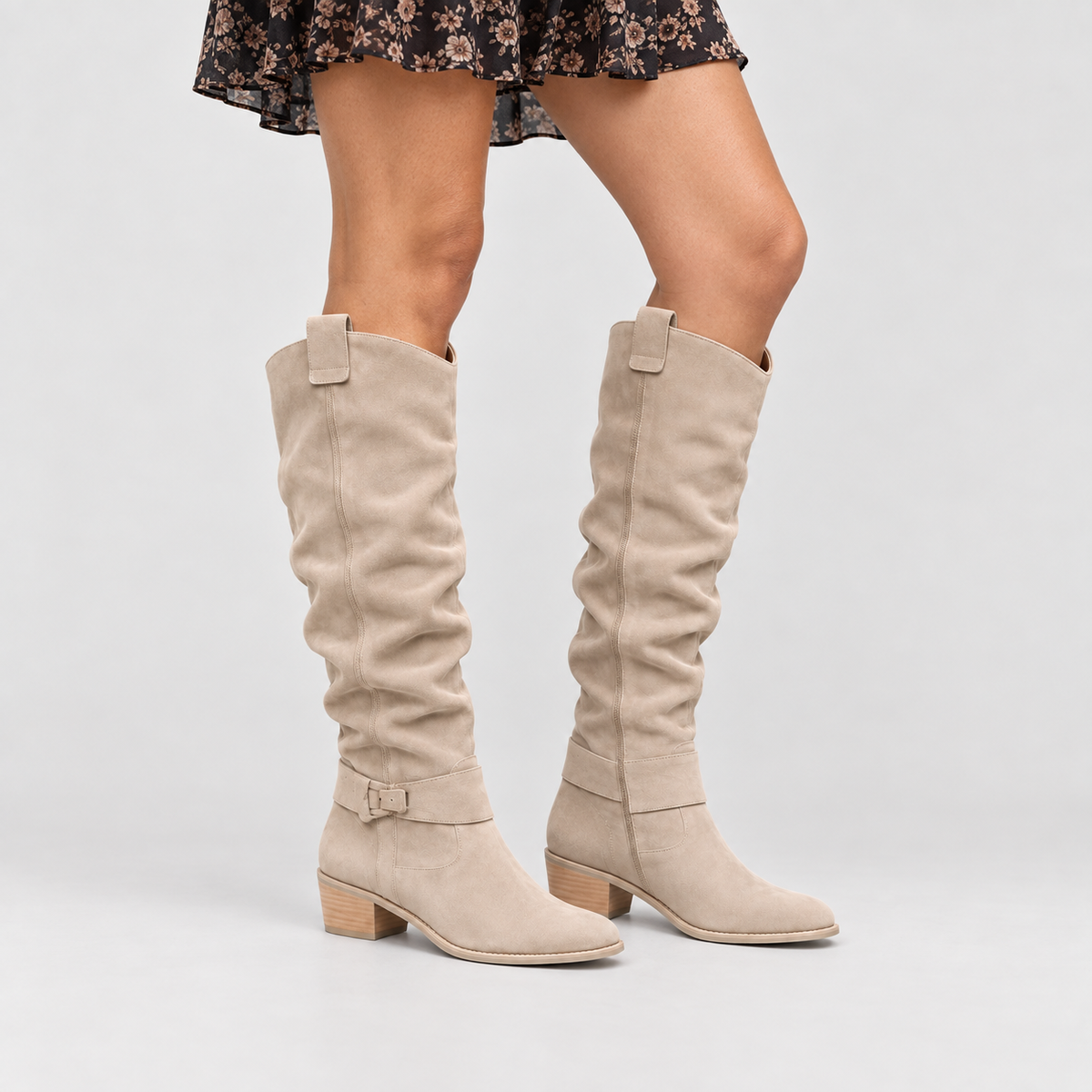 Nora — Beige — on model