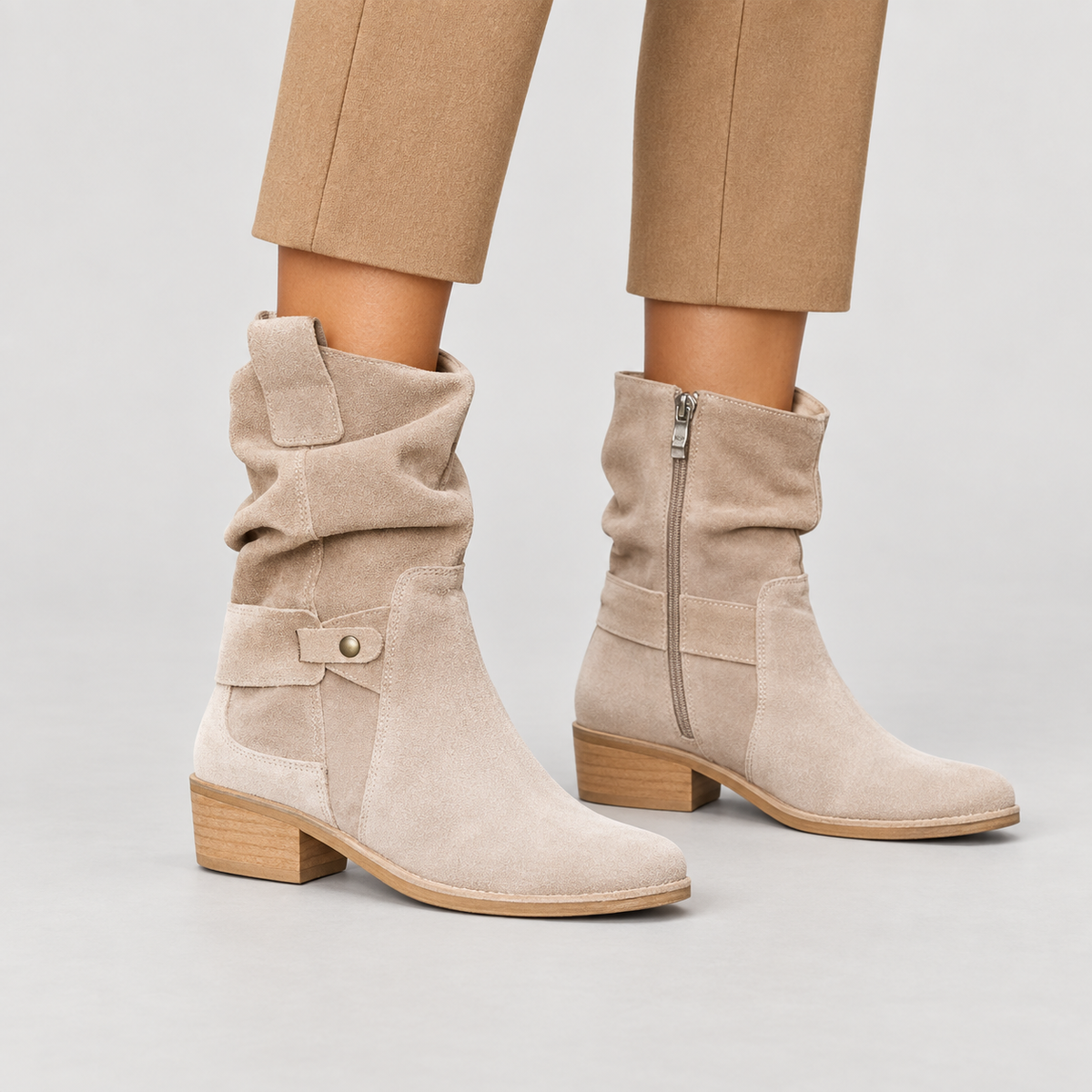 Nadine — Beige — on model