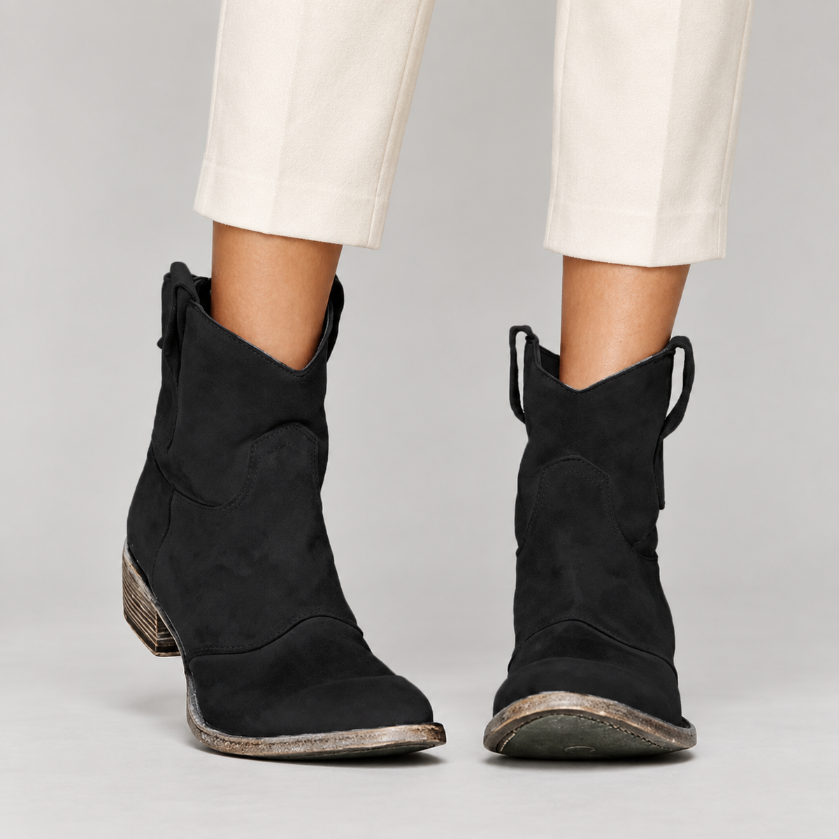 Camellia — Black — on model