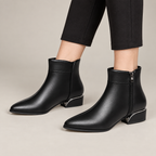 Zoe Ankle Boots — Black — on model