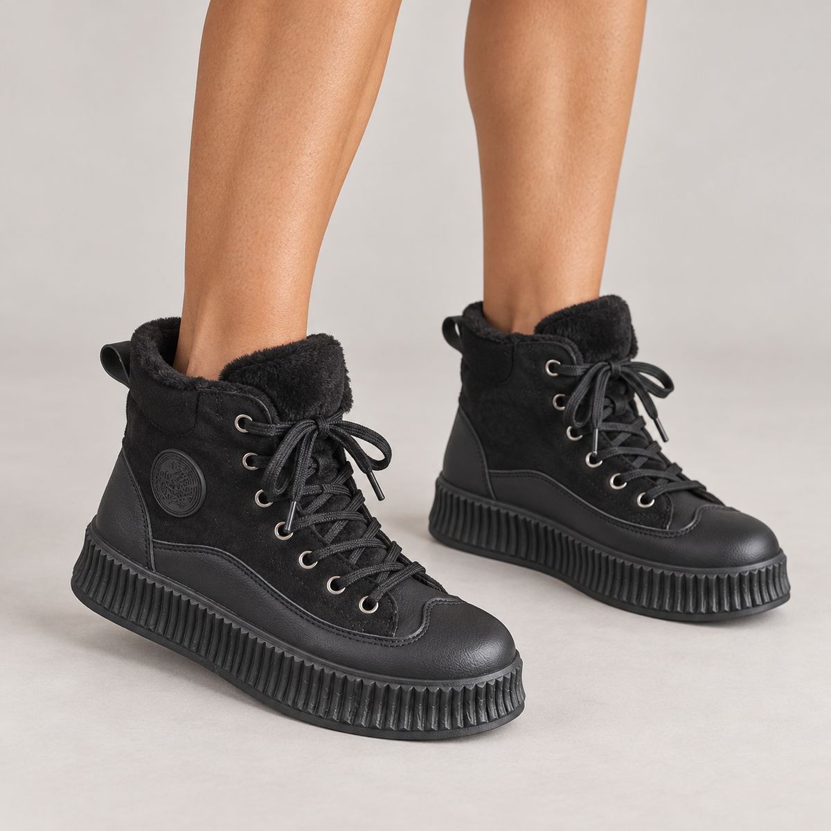 Salva Boots — Black — on model