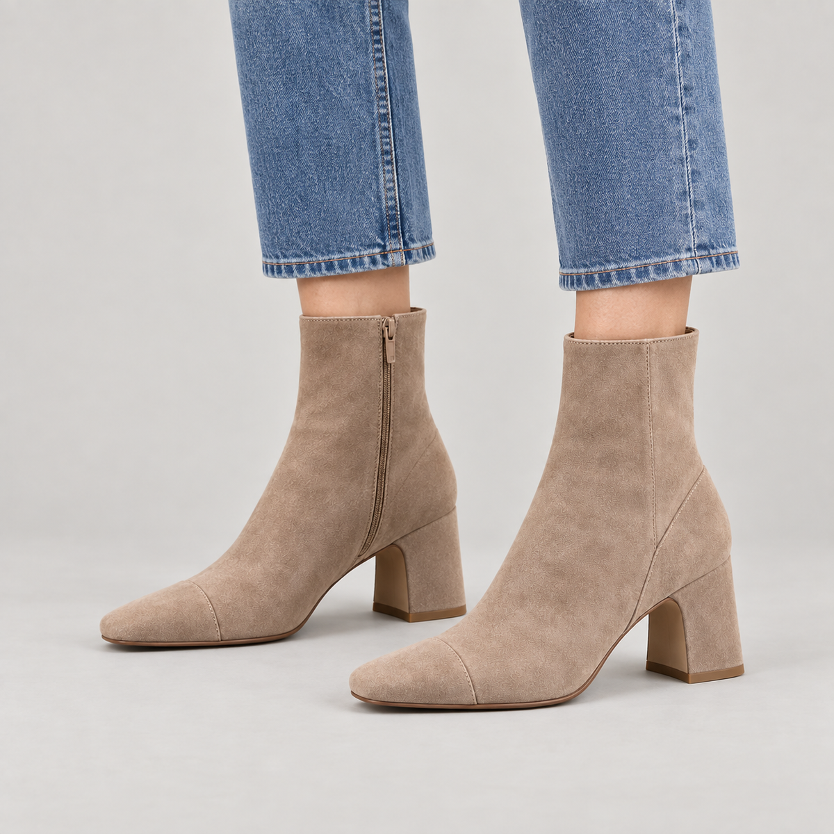 Beth — Stone Beige — on model