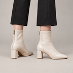 Refina Ankle Boots — White — on model
