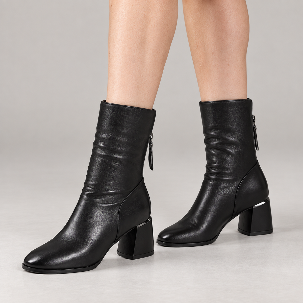 Eden Boots — Black — on model