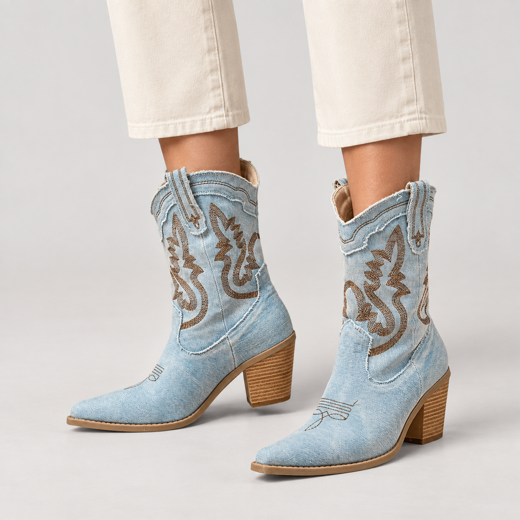 Selena — Sky Blue — on model